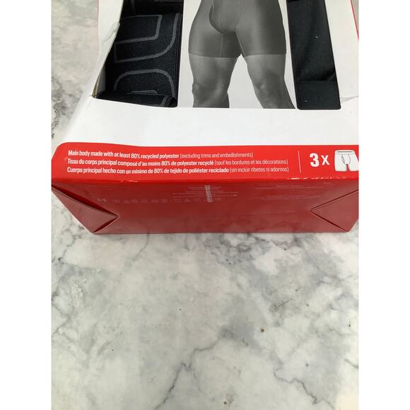 Under Armour Men's Small Black 3 Pack Performance Tech 6" Boxerjock Brief E17-5 - Picture 4 of 11